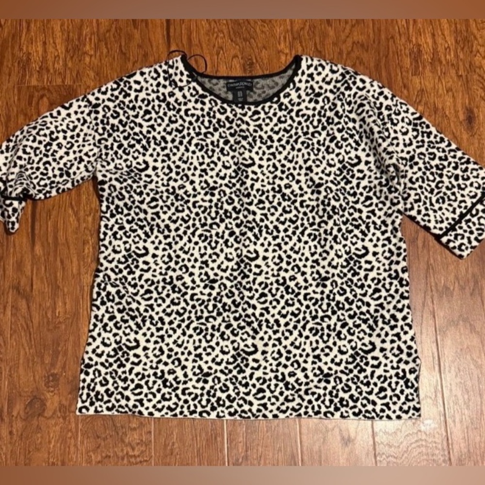 Cynthia Rowley Women’s Leopard Print Sweater